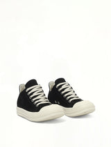 Low Sneaks in Black/Milk/Milk Front View | RICK OWENS DRKSHDW
