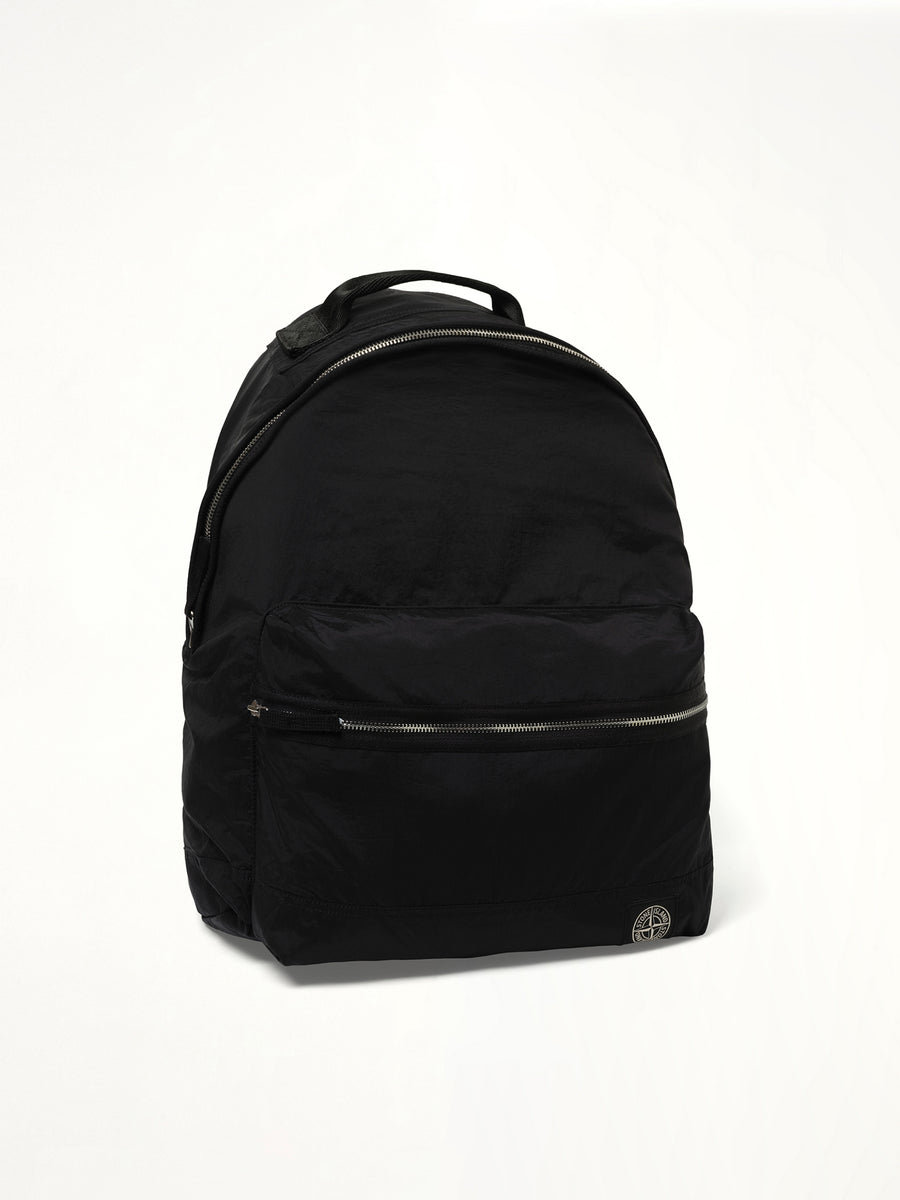 9200016 Coated Nylon Backpack in Black