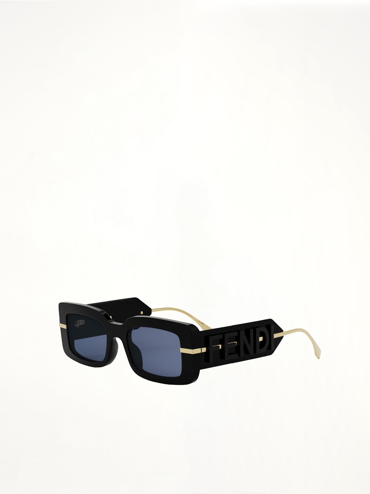 Fendi FE40133I 5101V Acetate Sunglasses in Black/Gold
