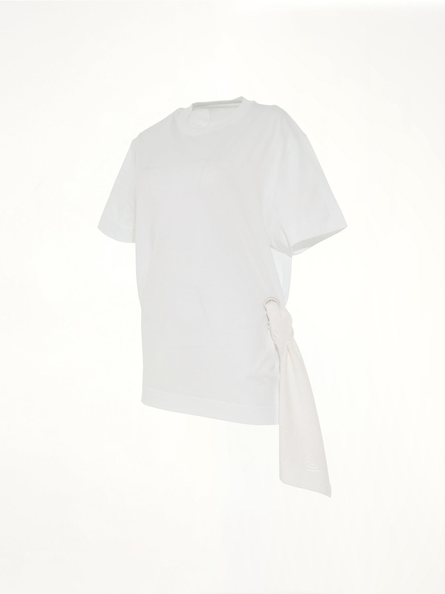 Side Scarf T-Shirt in White