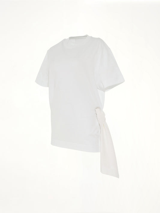 Side Scarf T-Shirt in White