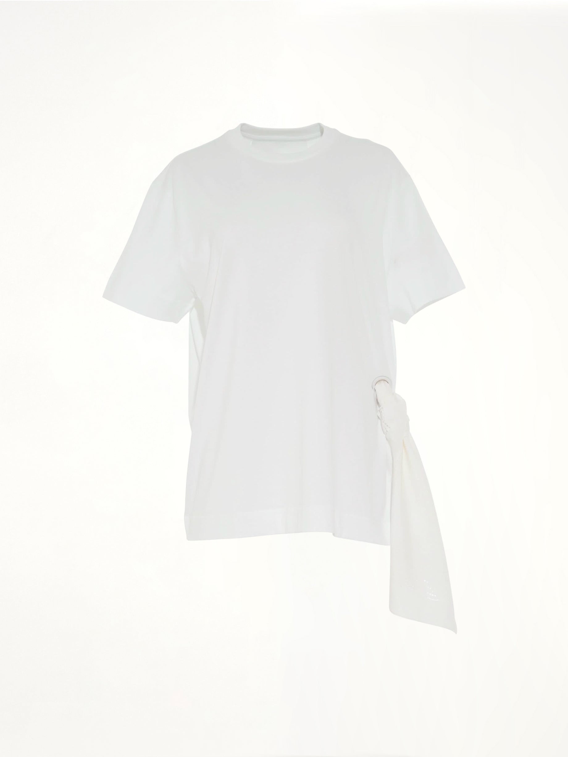 Side Scarf T-Shirt in White