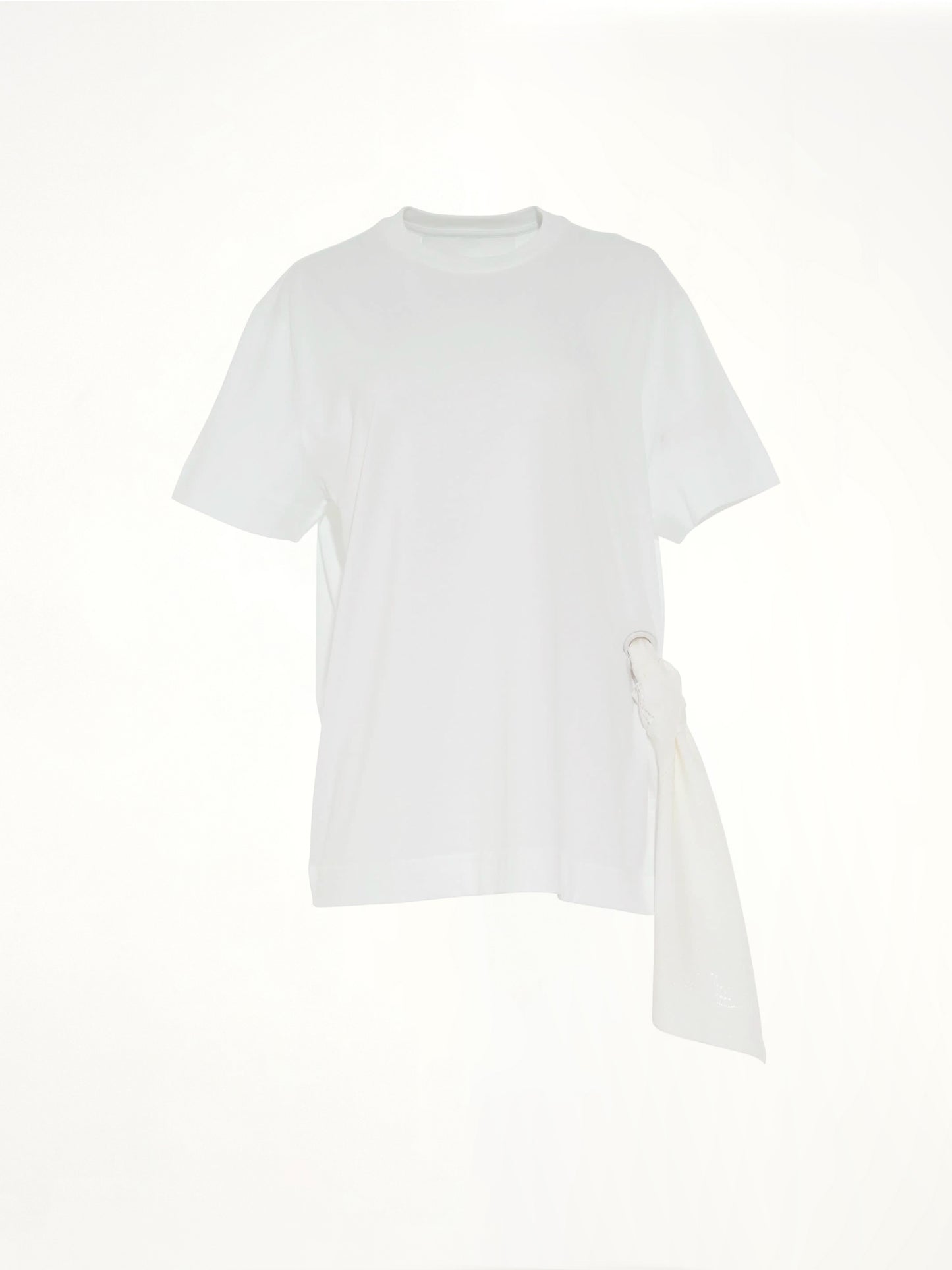 Side Scarf T-Shirt in White