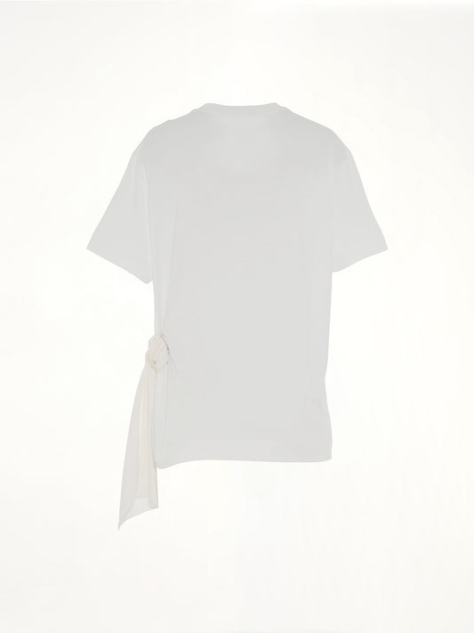 Side Scarf T-Shirt in White