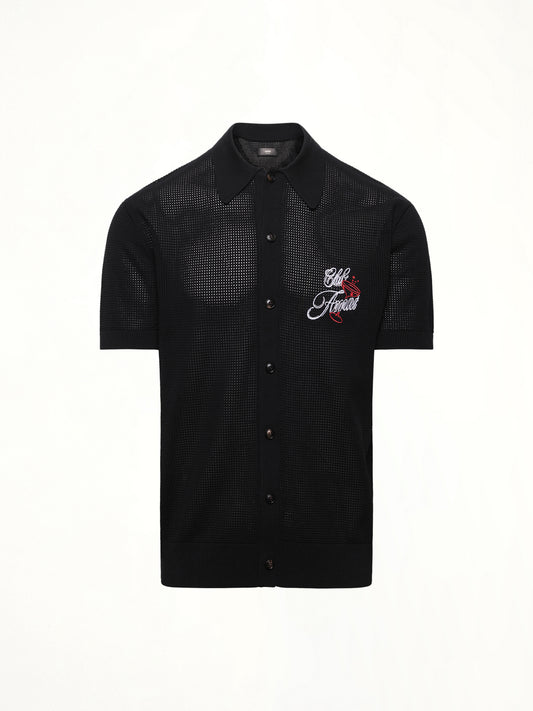 Club Amiri Crochet Shirt in Black