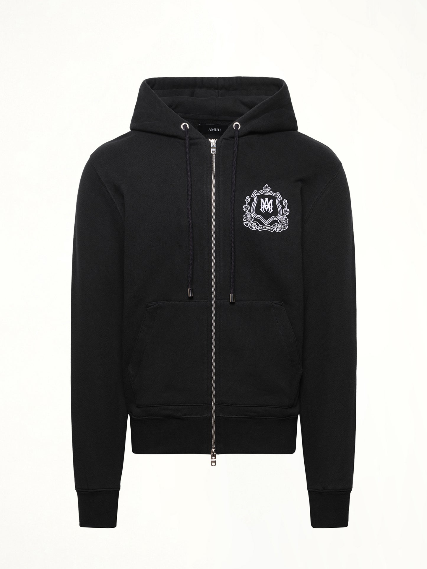 MA Crest Zip Hoodie in Black