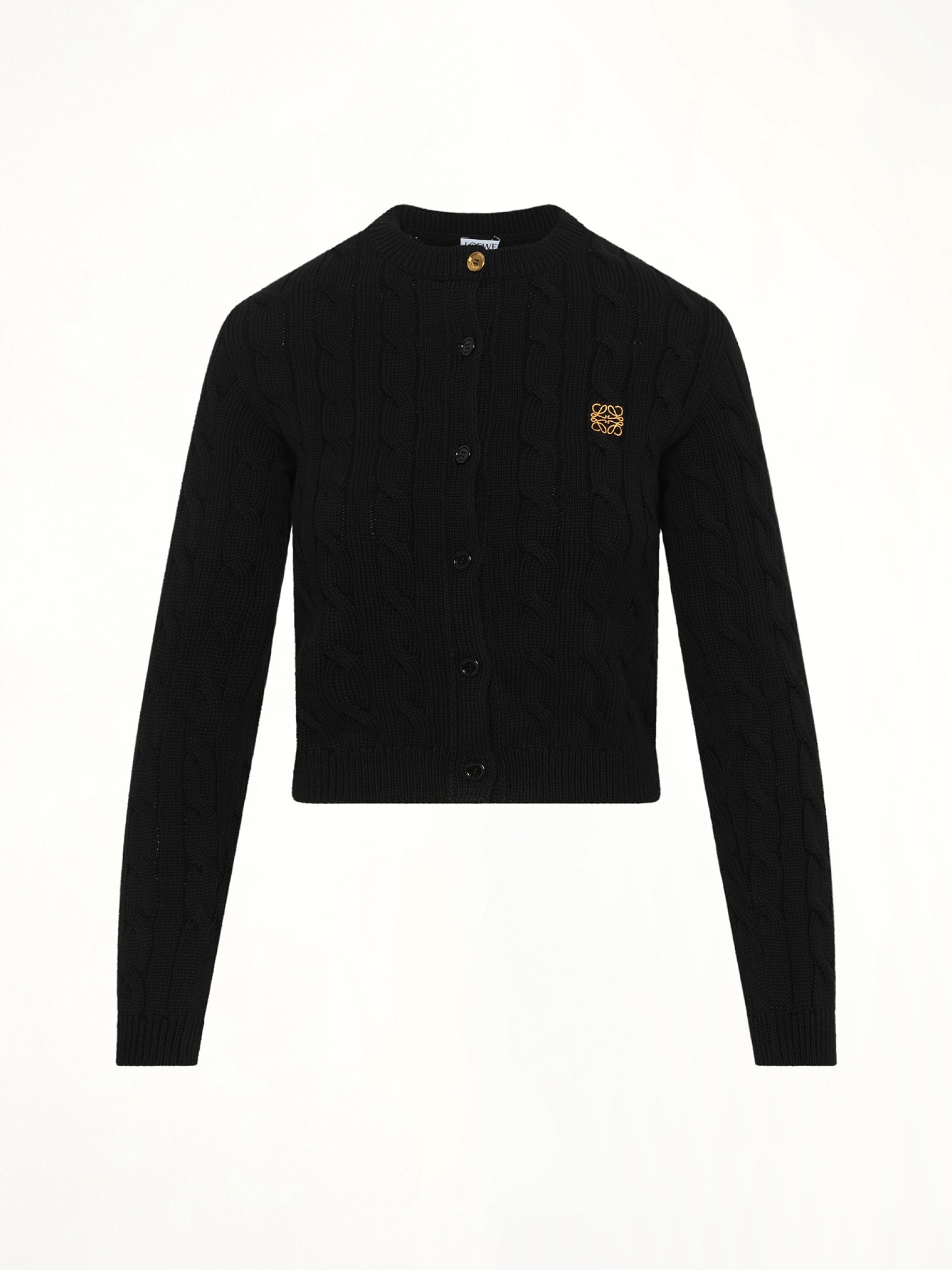 Fitted Cardigan in Black