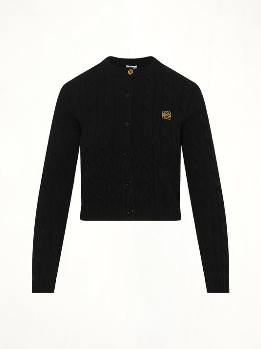 Fitted Cardigan in Black