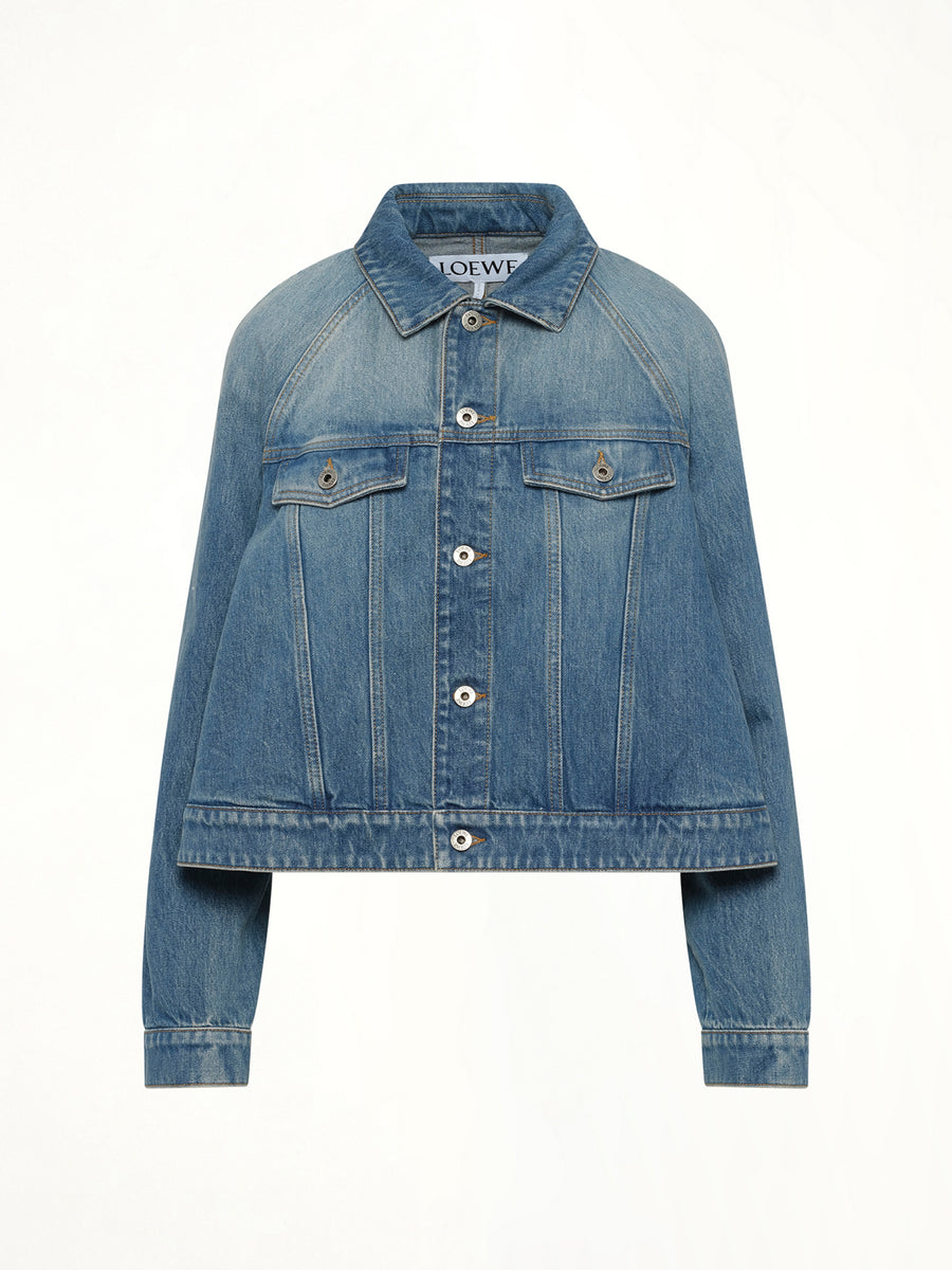 Trapeze Jacket in Denim Blue