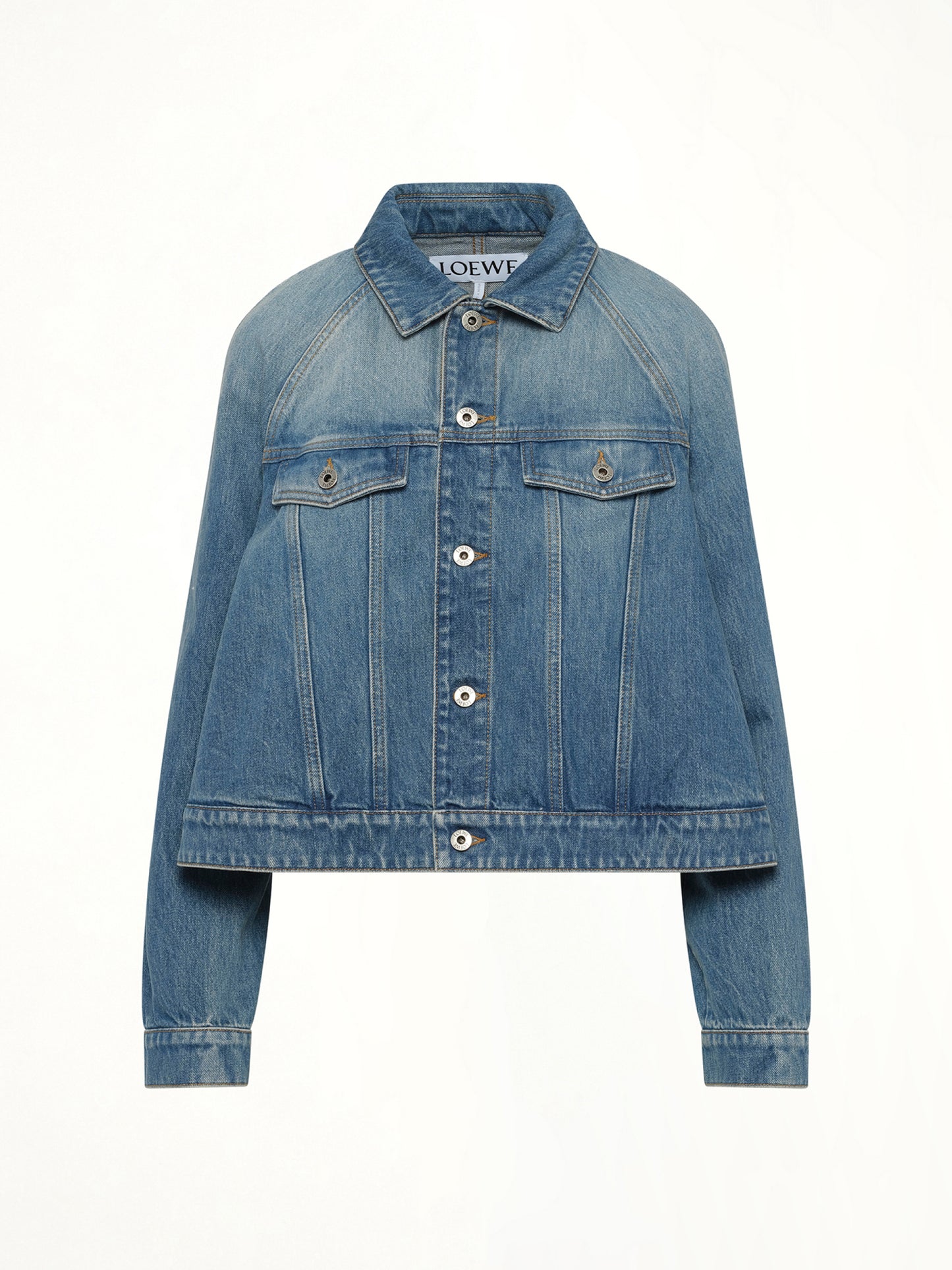 Trapeze Jacket in Denim Blue