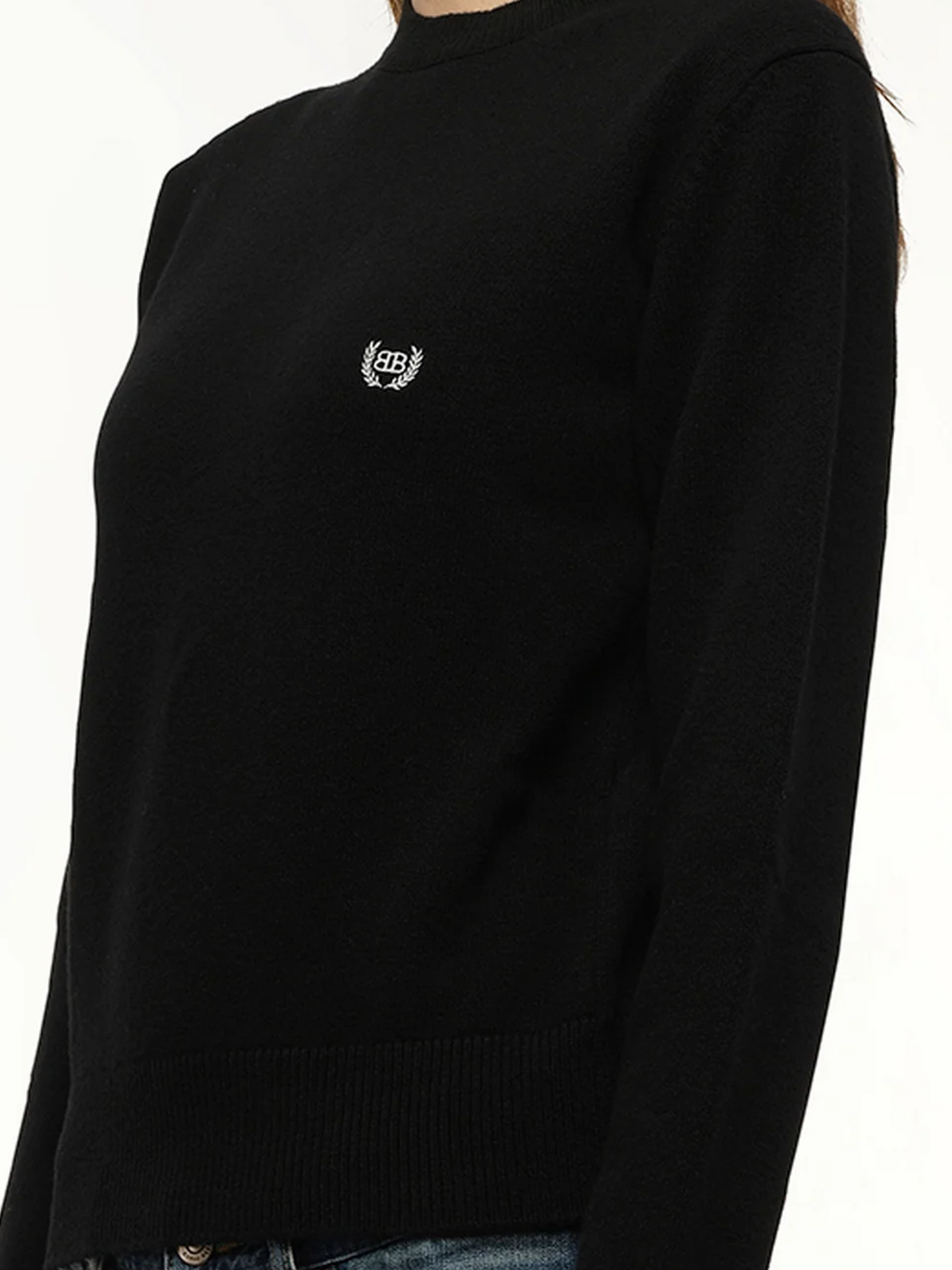 Balenciaga Wool Embroidery Sweater in Black