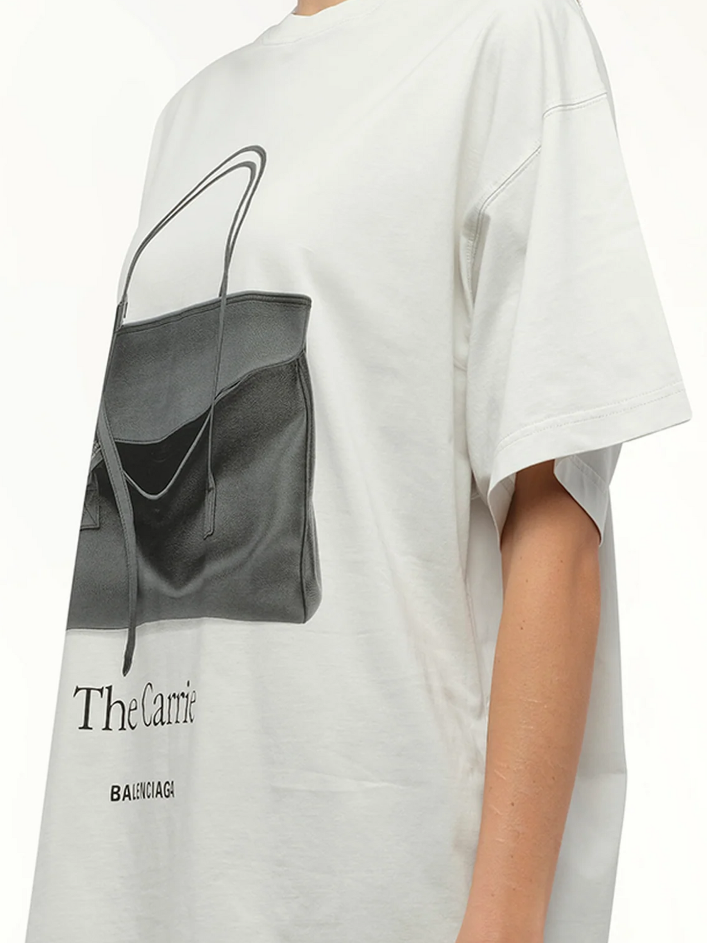 Balenciaga Holdallt Oversized T-Shirt in Dirty White