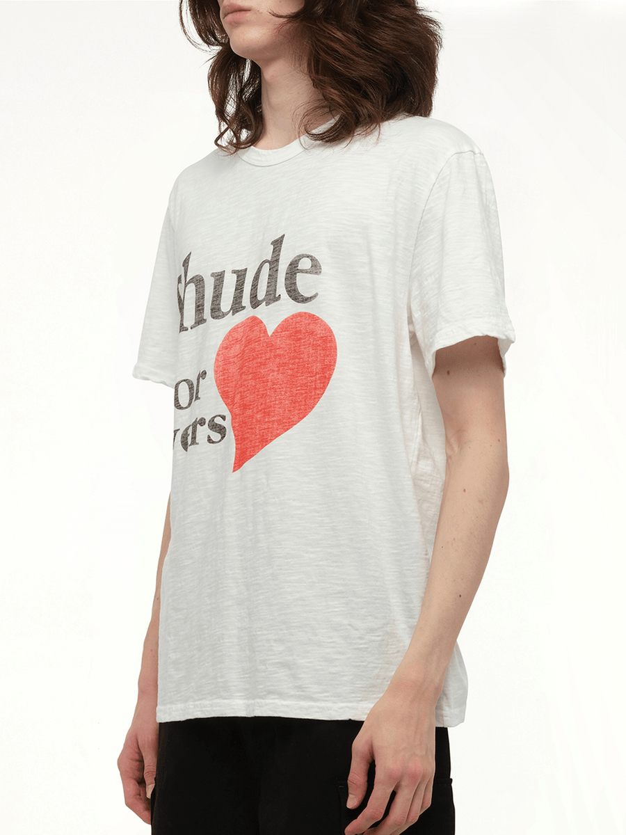 Rhude Rhude Lovers Slub Tee in White