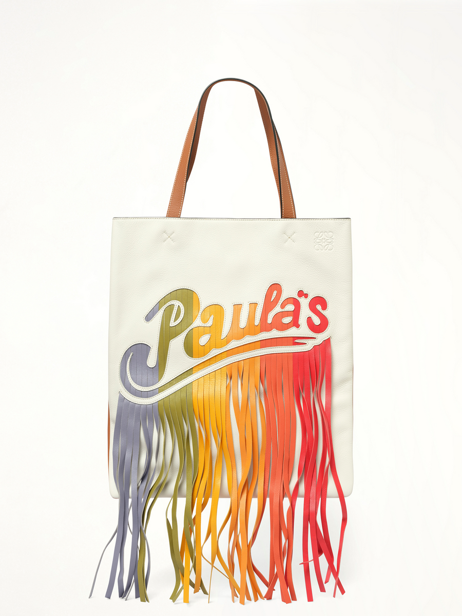 Loewe x Paula Vertical Tote in White
