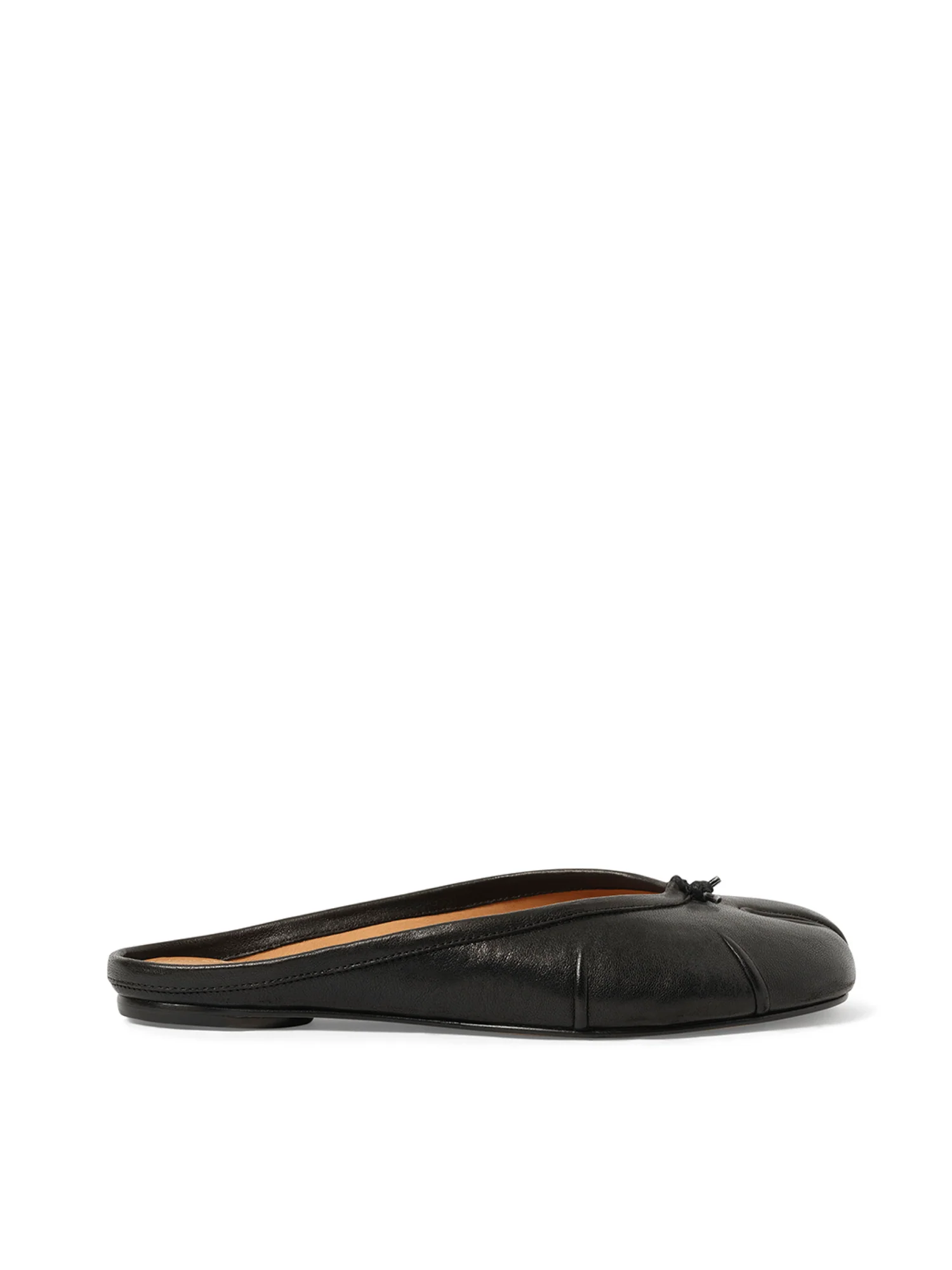 Tabi Ballerina Mule in Black Side View | MAISON MARGIELA
