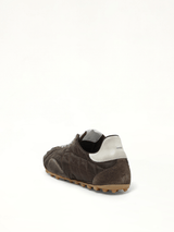 Sprinters Low Sneaker in Dark Green/White/Grey Back View | MAISON MARGIELA