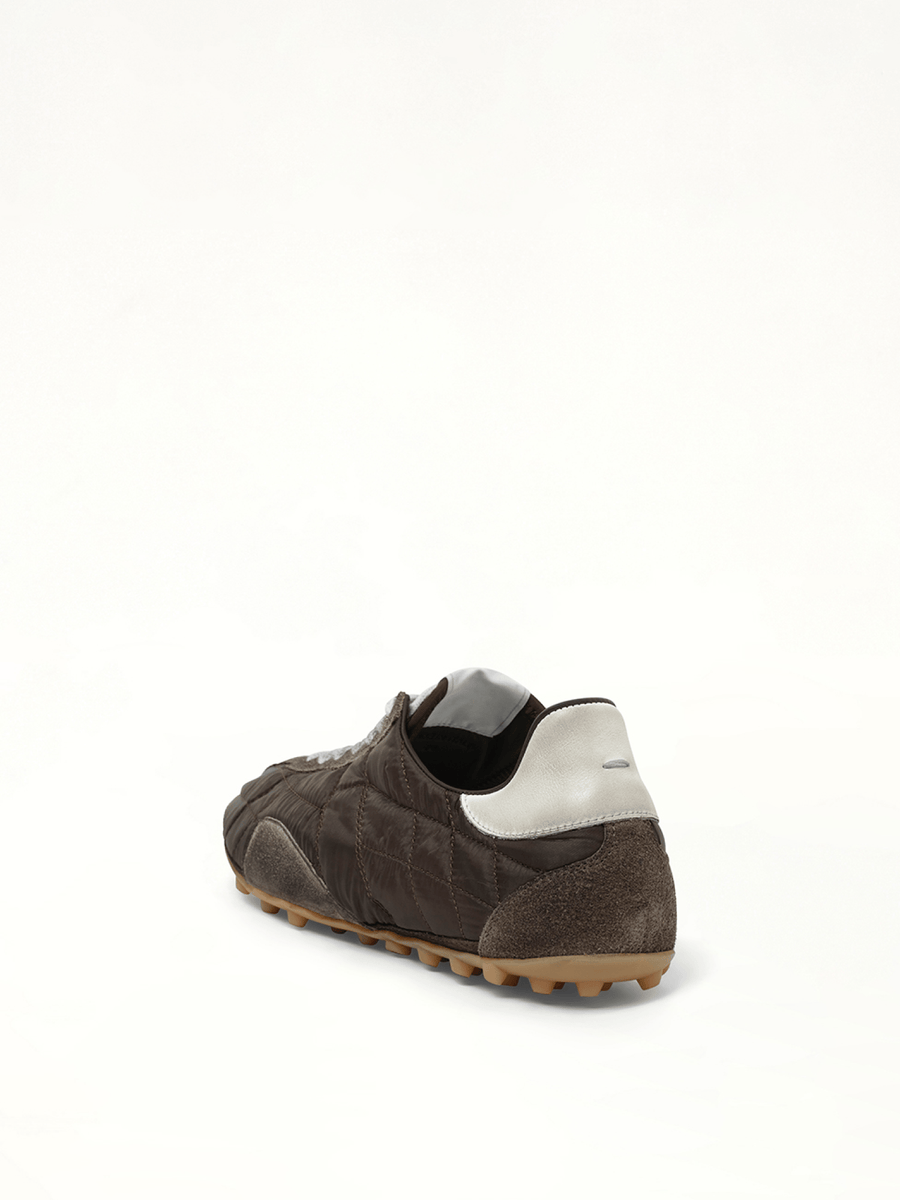 Sprinters Low Sneaker in Dark Green/White/Grey Back View | MAISON MARGIELA