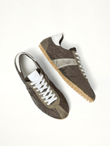 Sprinters Low Sneaker in Dark Green/White/Grey Top View | MAISON MARGIELA