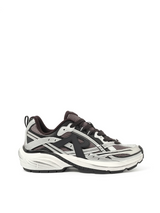Storm Runners Sneakers in Silver/Black Side View | REPRESENT
