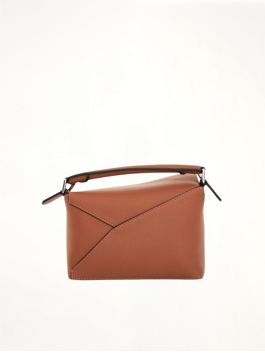 Mini Puzzle Edge Bag in Tan