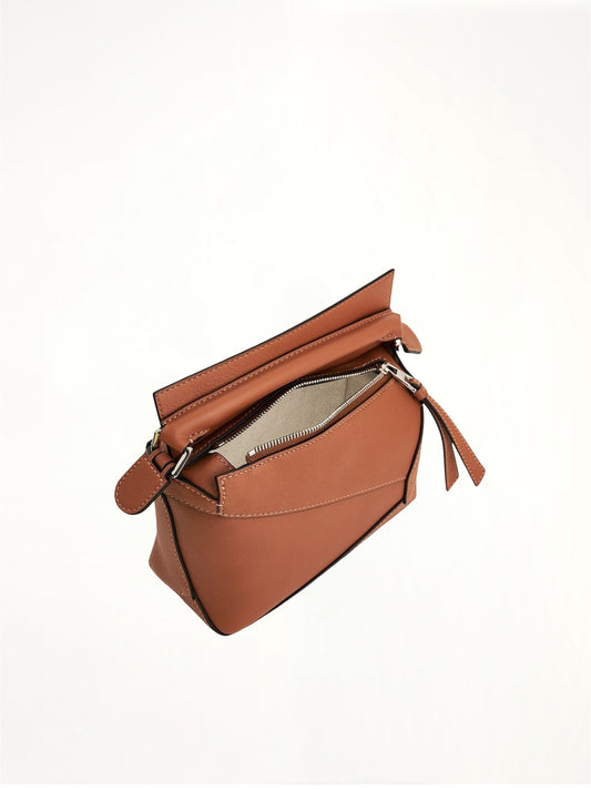 Mini Puzzle Edge Bag in Tan