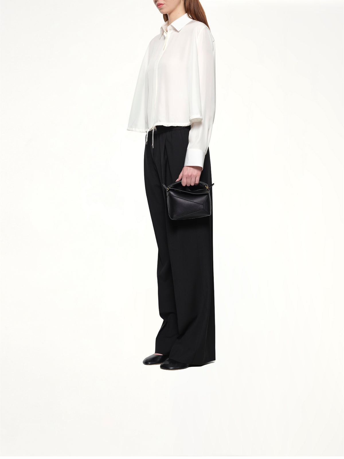 Puzzle Edge Mini Bag in Black