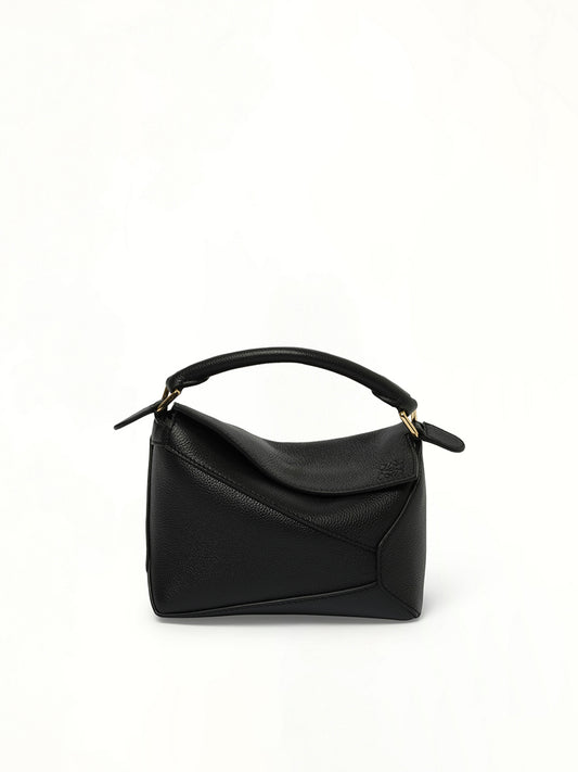 Puzzle Edge Mini Bag in Black