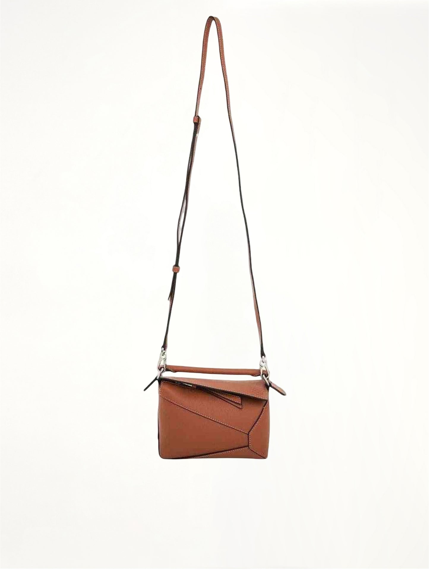 Mini Puzzle Edge Bag in Tan