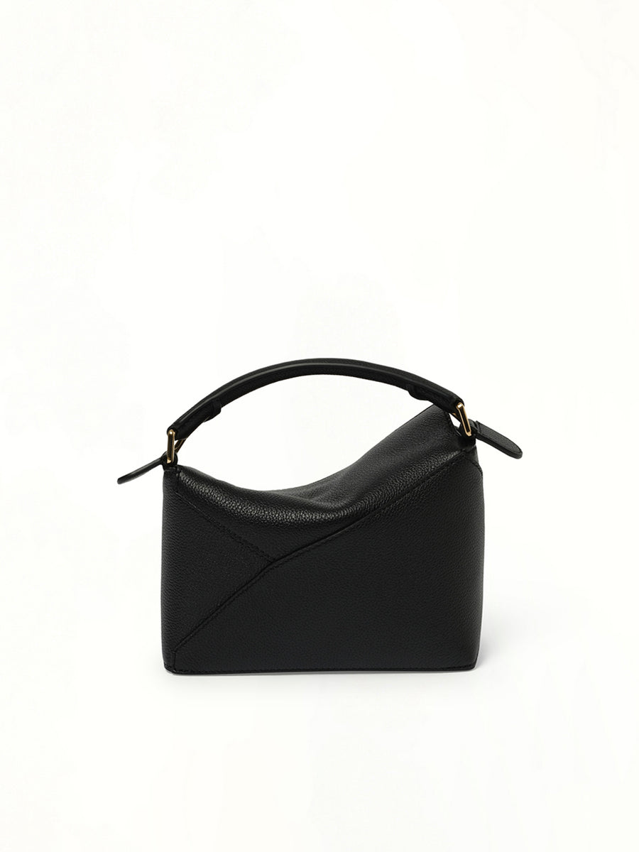Puzzle Edge Mini Bag in Black