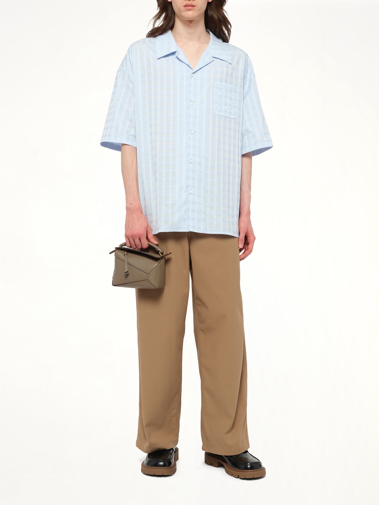 Puzzle Edge Mini Bag in Taupe