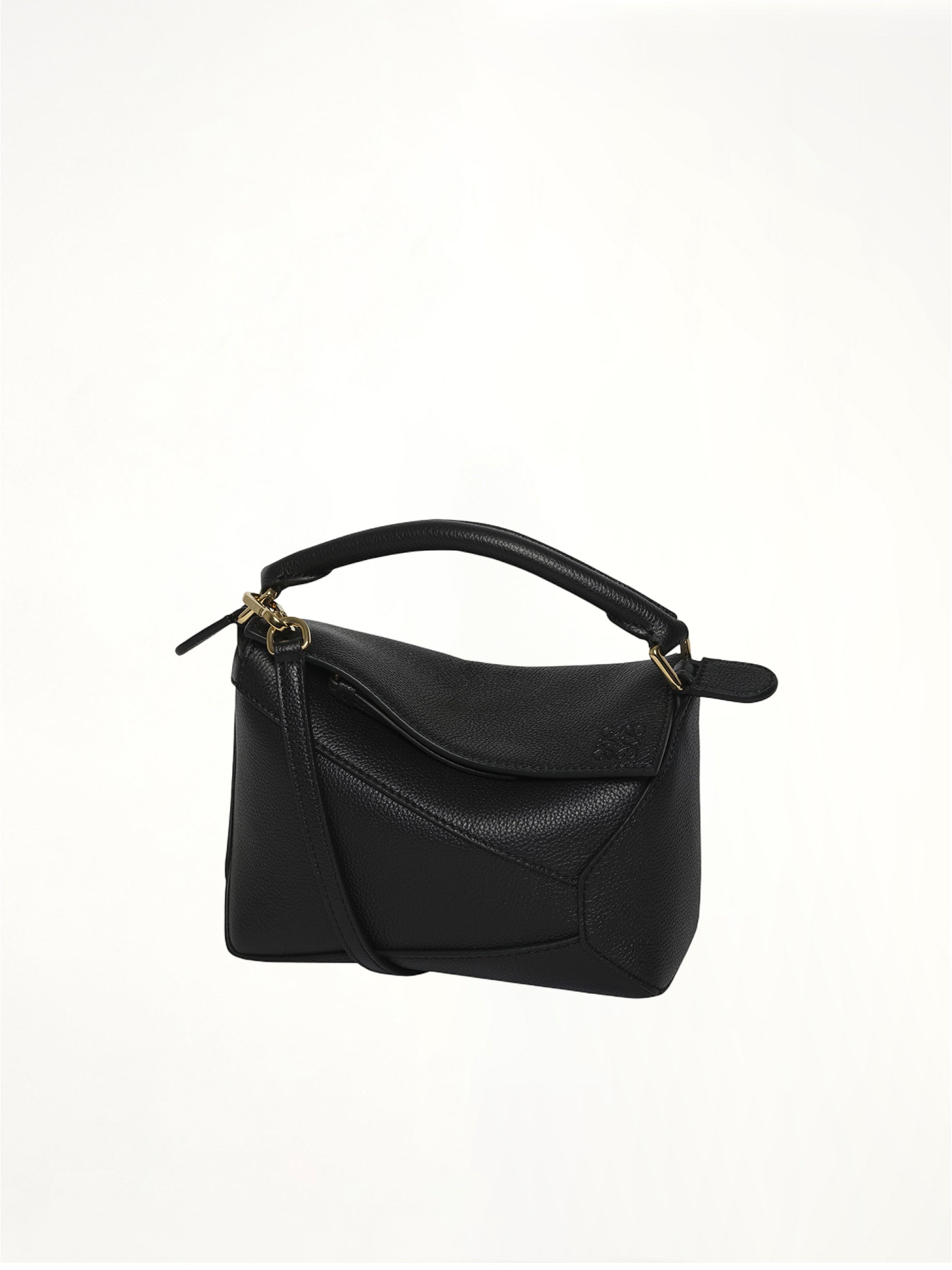 Puzzle Edge Mini Bag in Black
