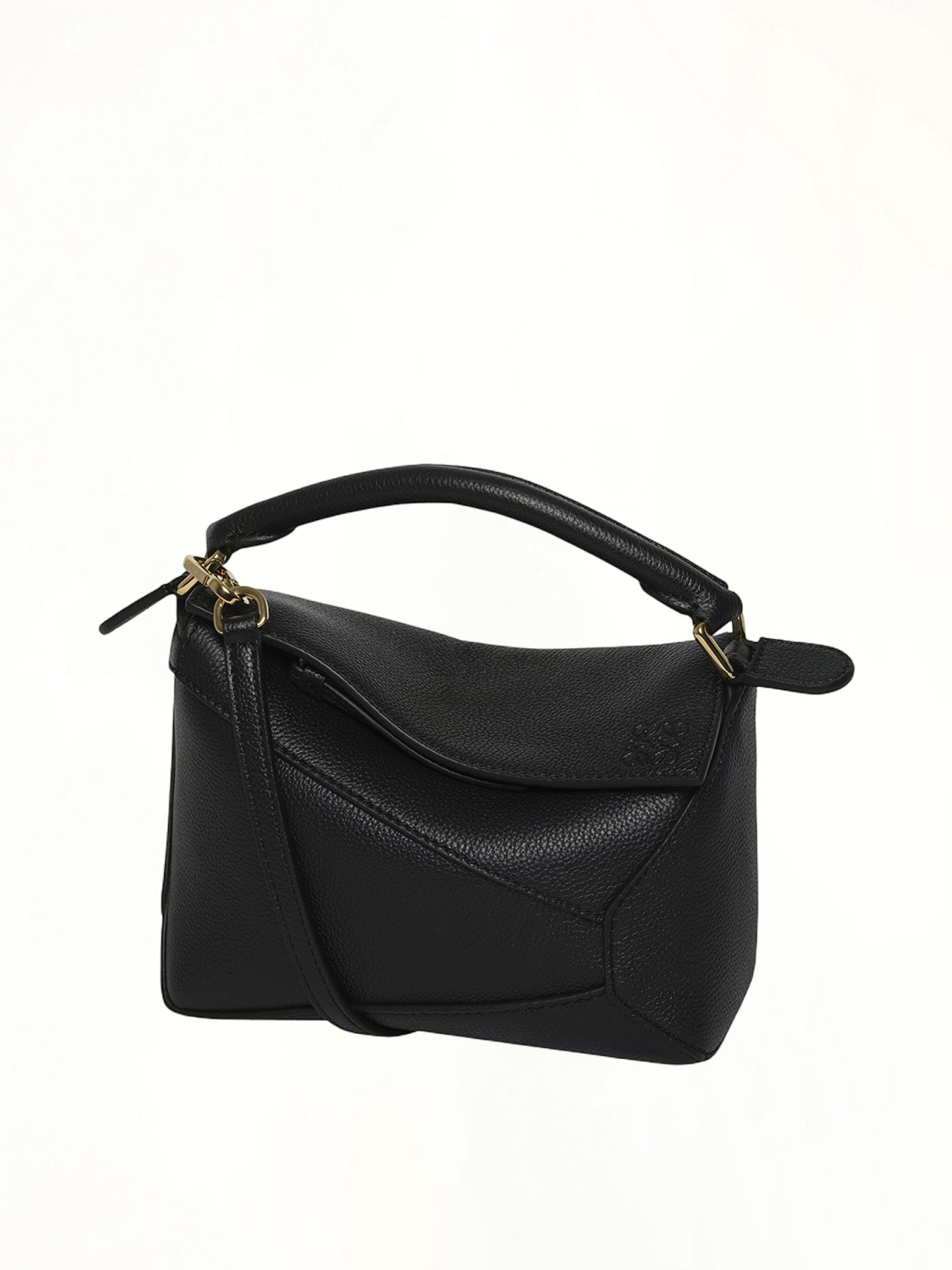 Puzzle Edge Small Bag in Black