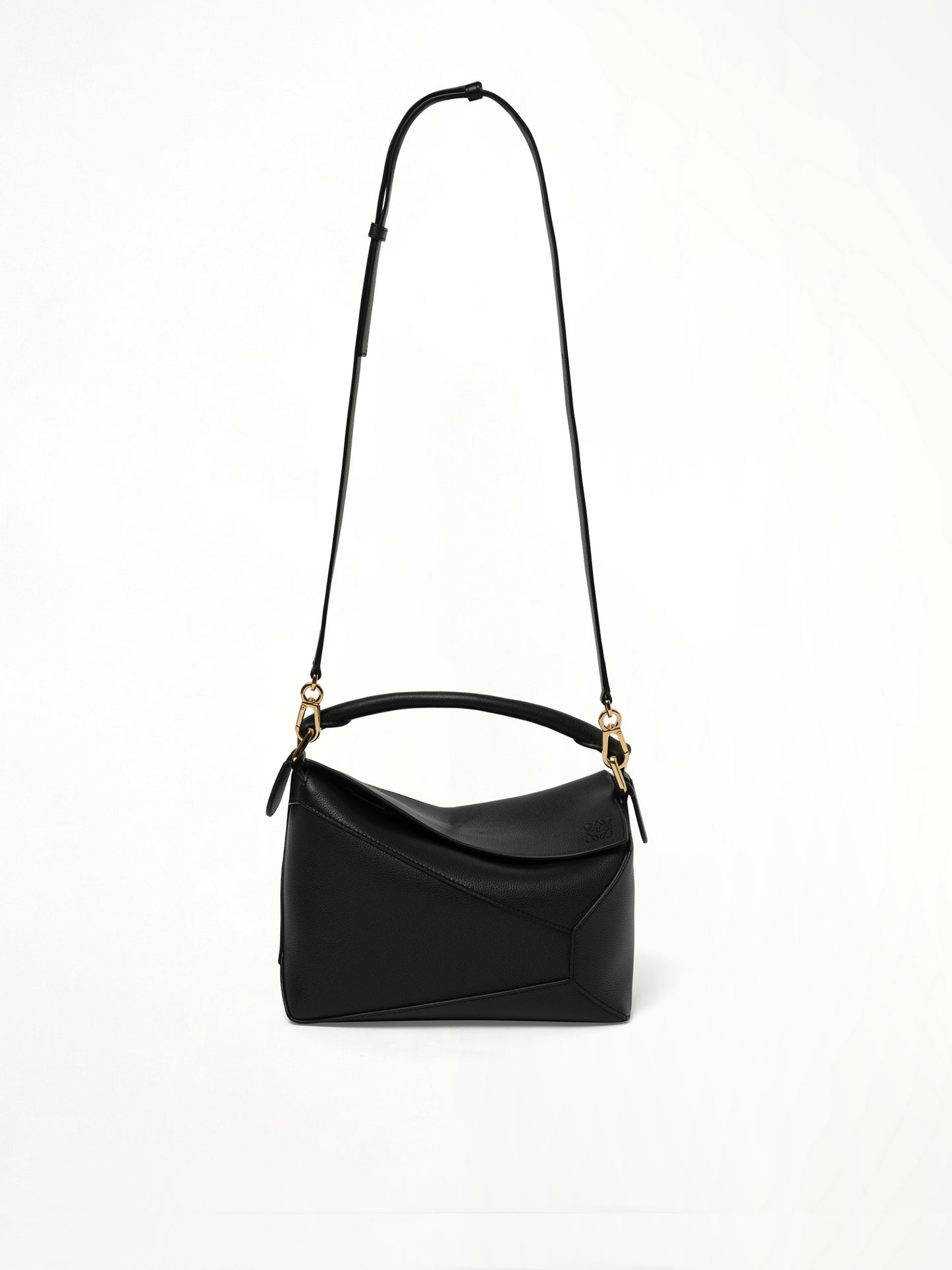 Puzzle Edge Small Bag in Black