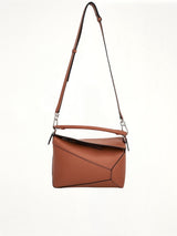 Small Puzzle Edge Bag in Tan