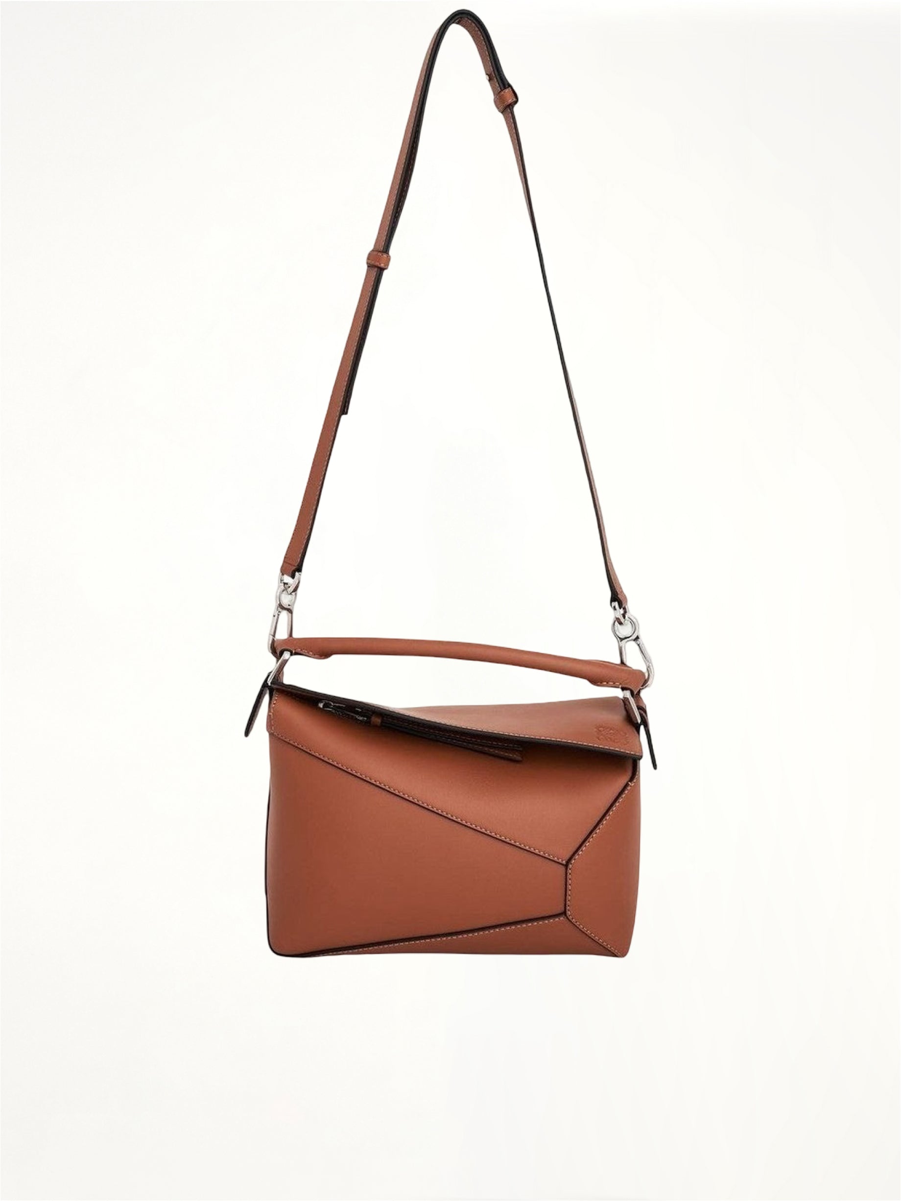 Small Puzzle Edge Bag in Tan
