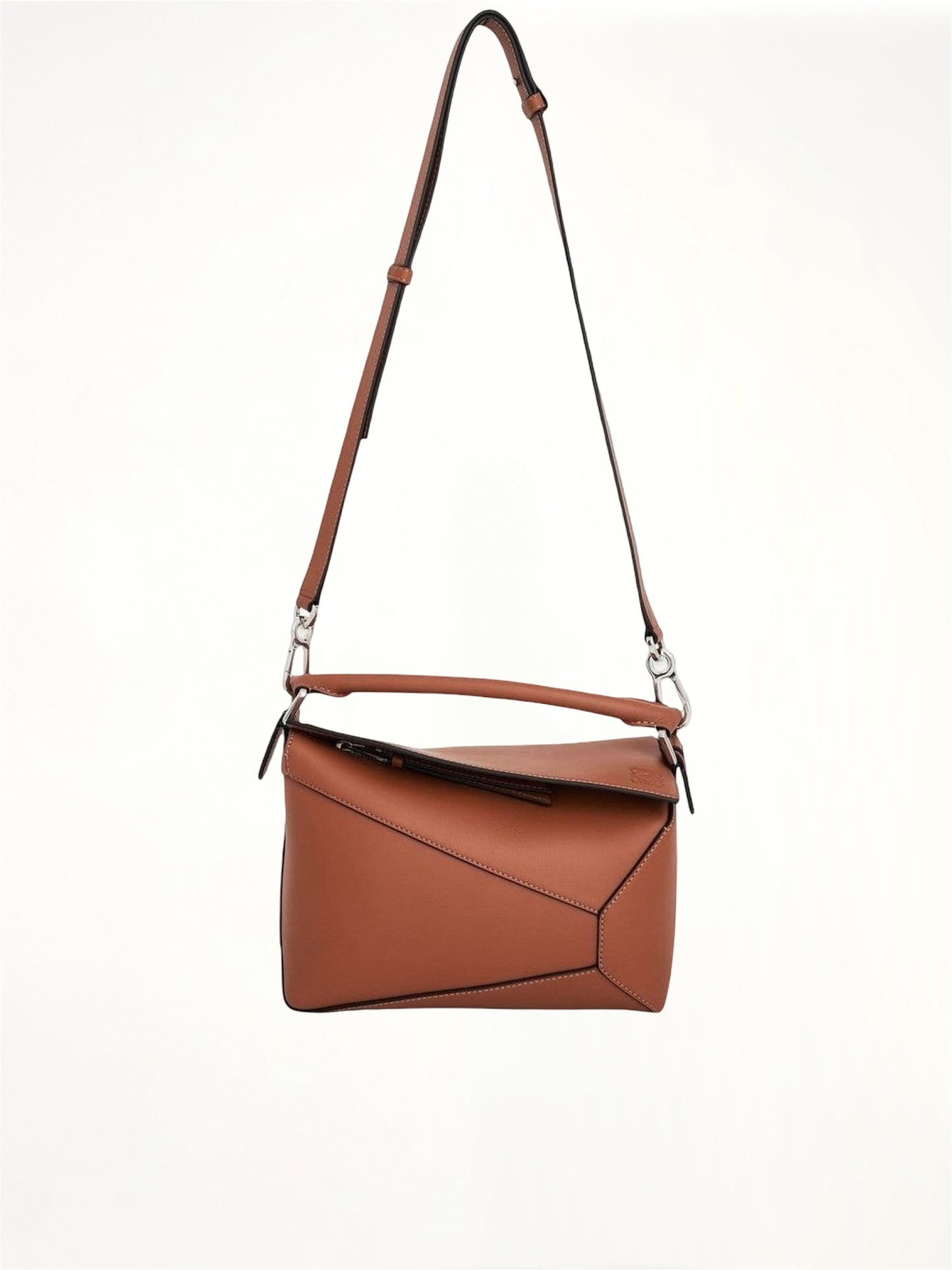 Small Puzzle Edge Bag in Tan