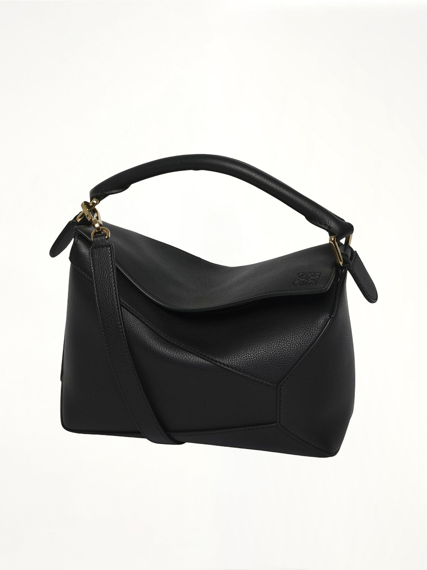 Puzzle Edge Small Bag in Black