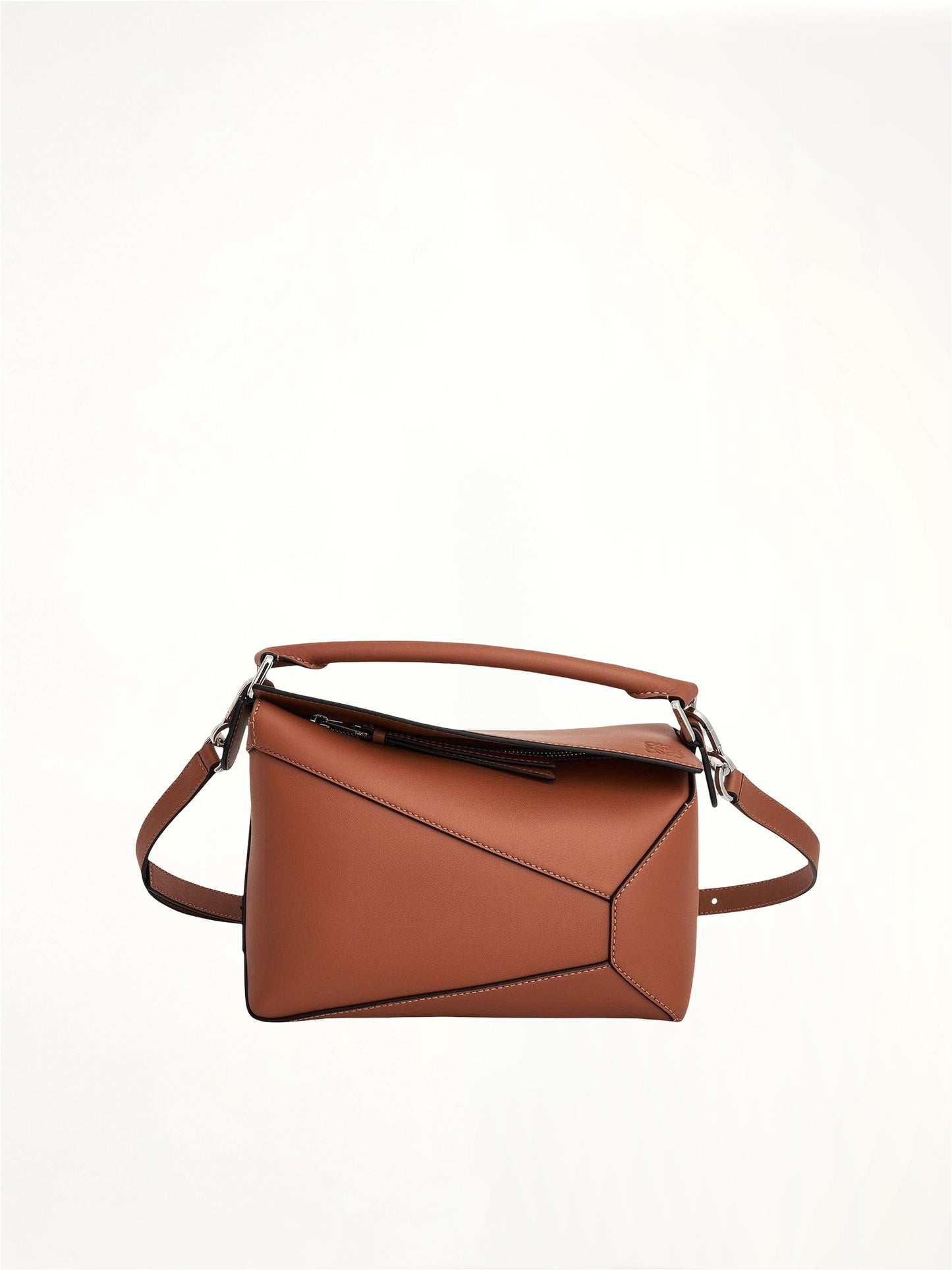 Small Puzzle Edge Bag in Tan