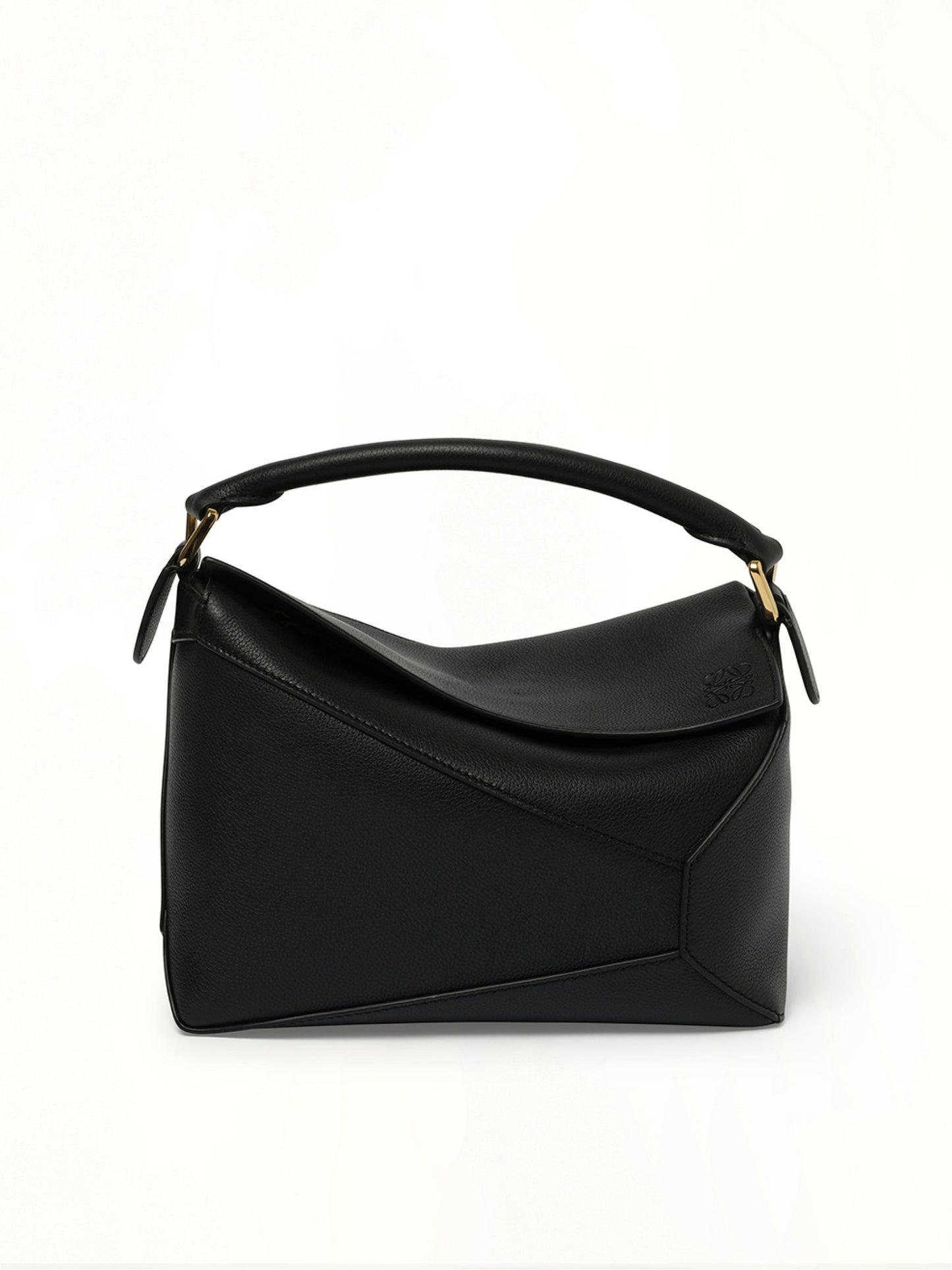 Puzzle Edge Small Bag in Black