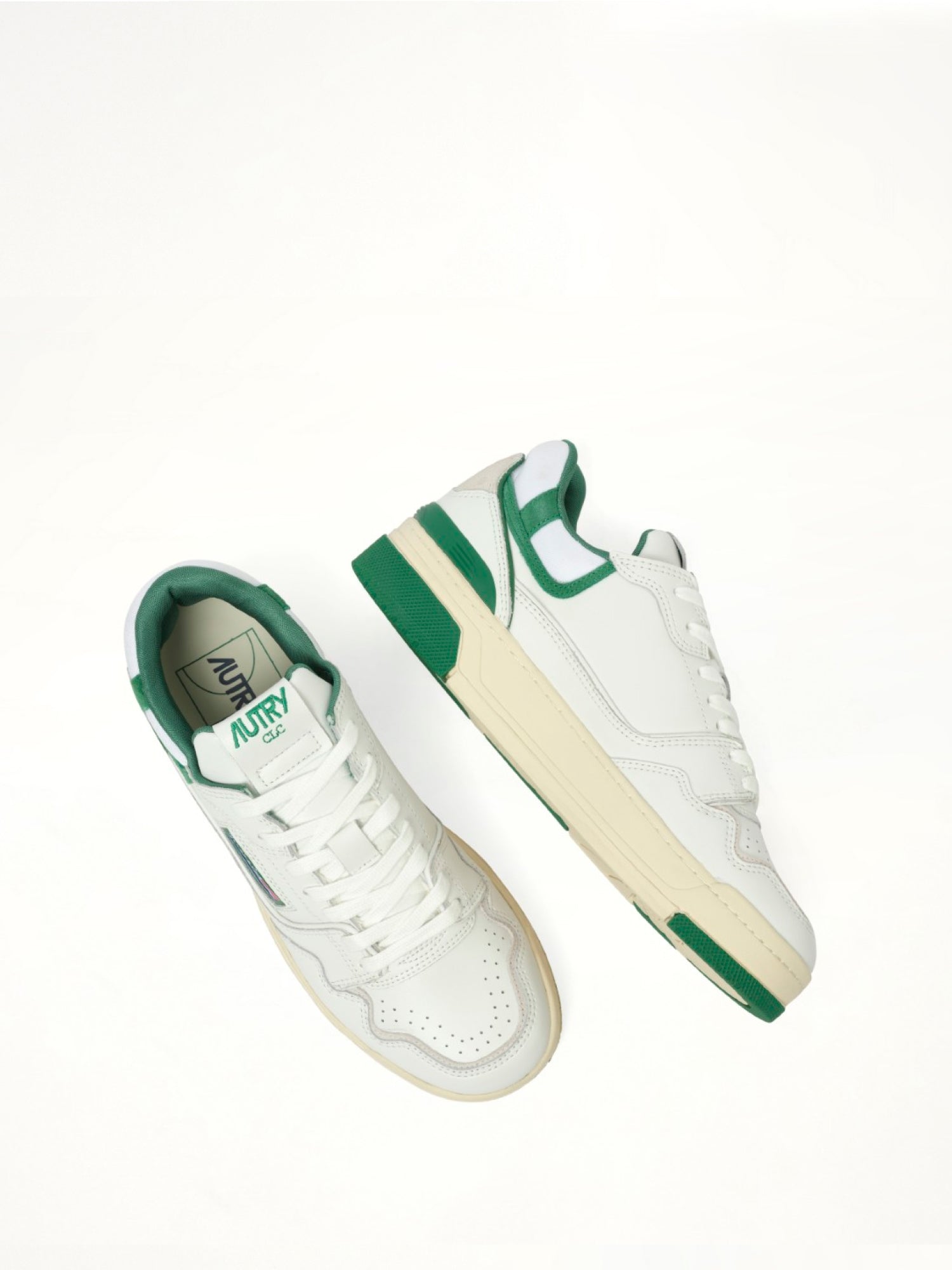 CLC Low Sneakers in White/Amazon Top View | AUTRY