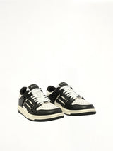 Skeleton Top Low Sneaker in Black/White Front View | AMIRI