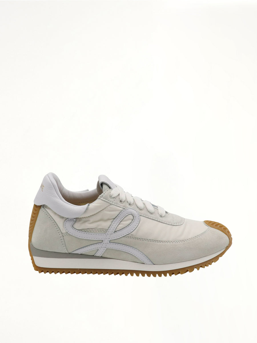 Flow Runner Sneaker in White Side View | LOEWE