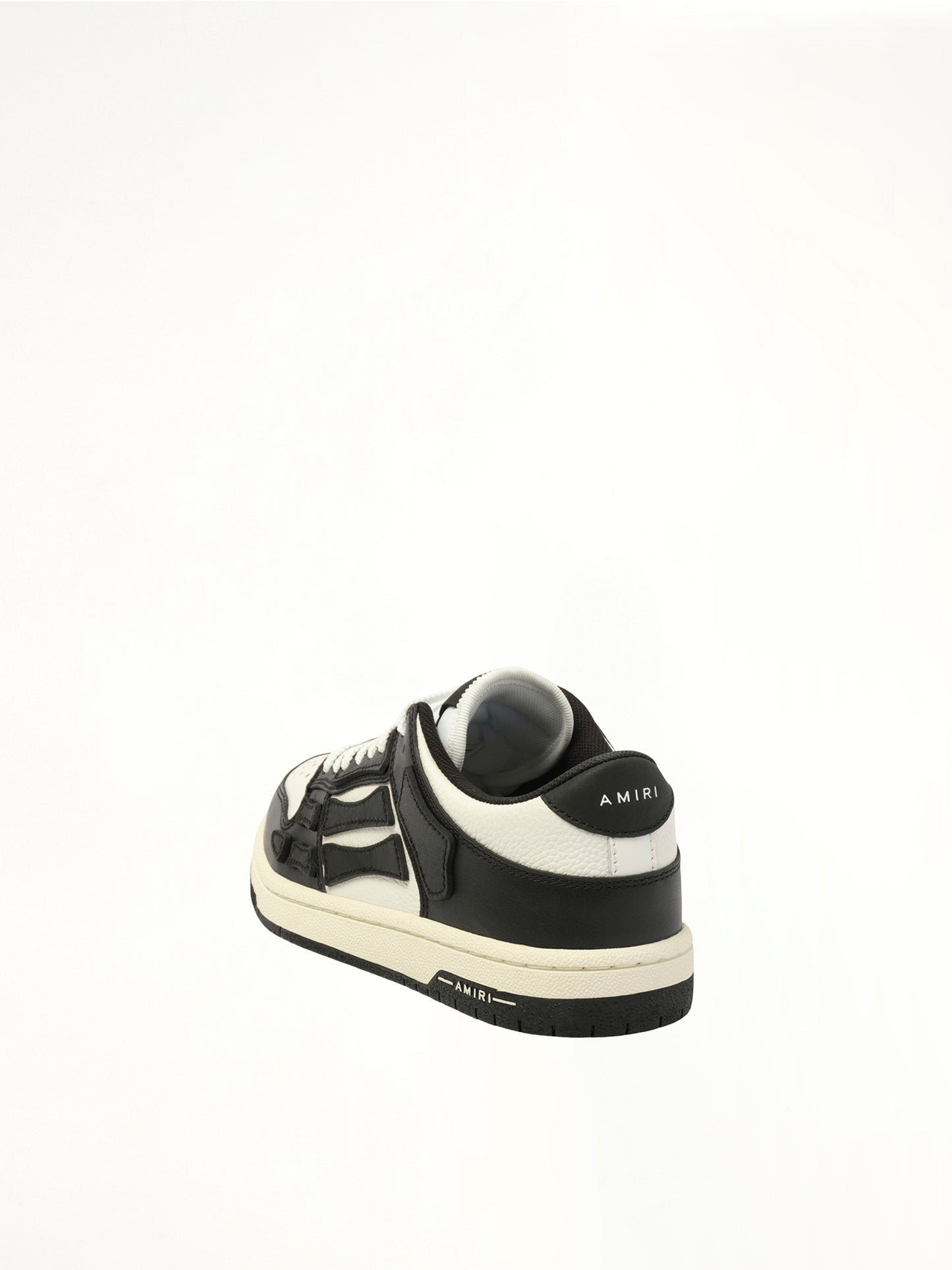 Skeleton Top Low Sneaker in Black/White