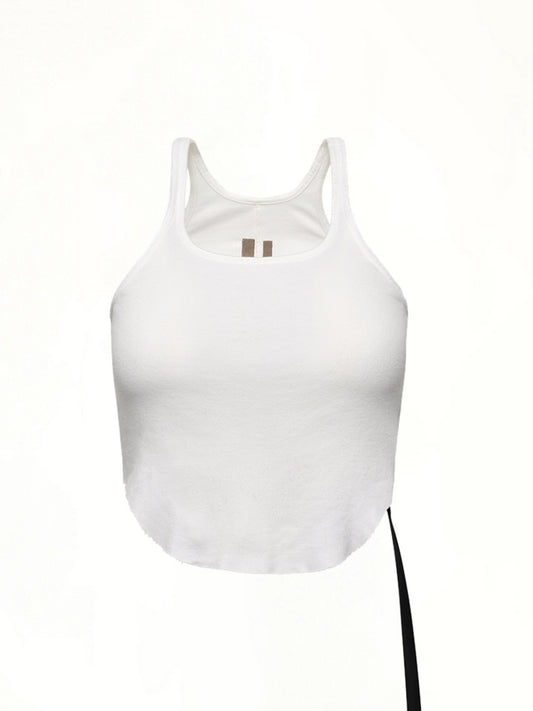 Basic Cropped Tank in Milk