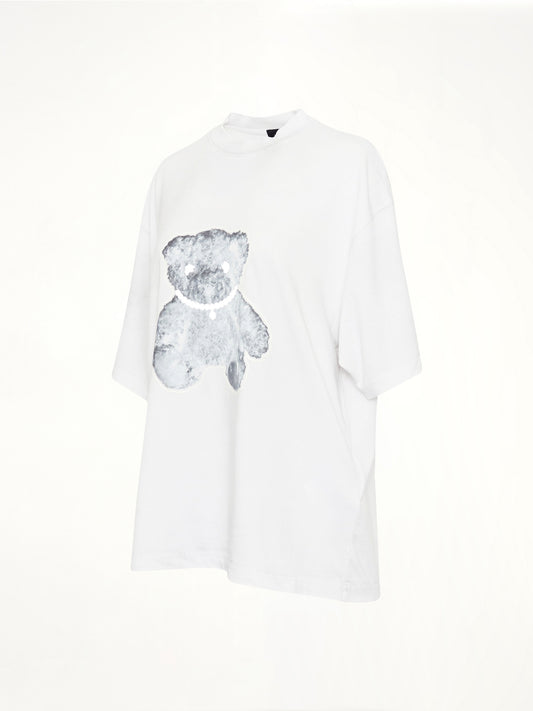 Pearl Necklace Teddy T-Shirt in White
