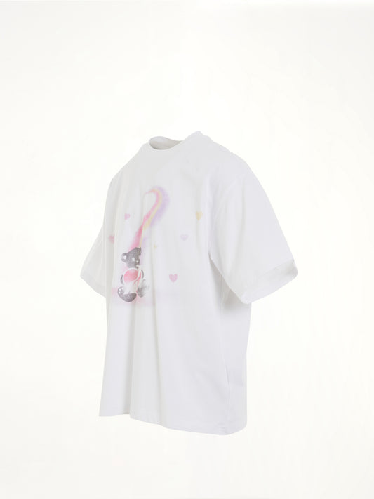 Teddy Bear Print T-Shirt in White