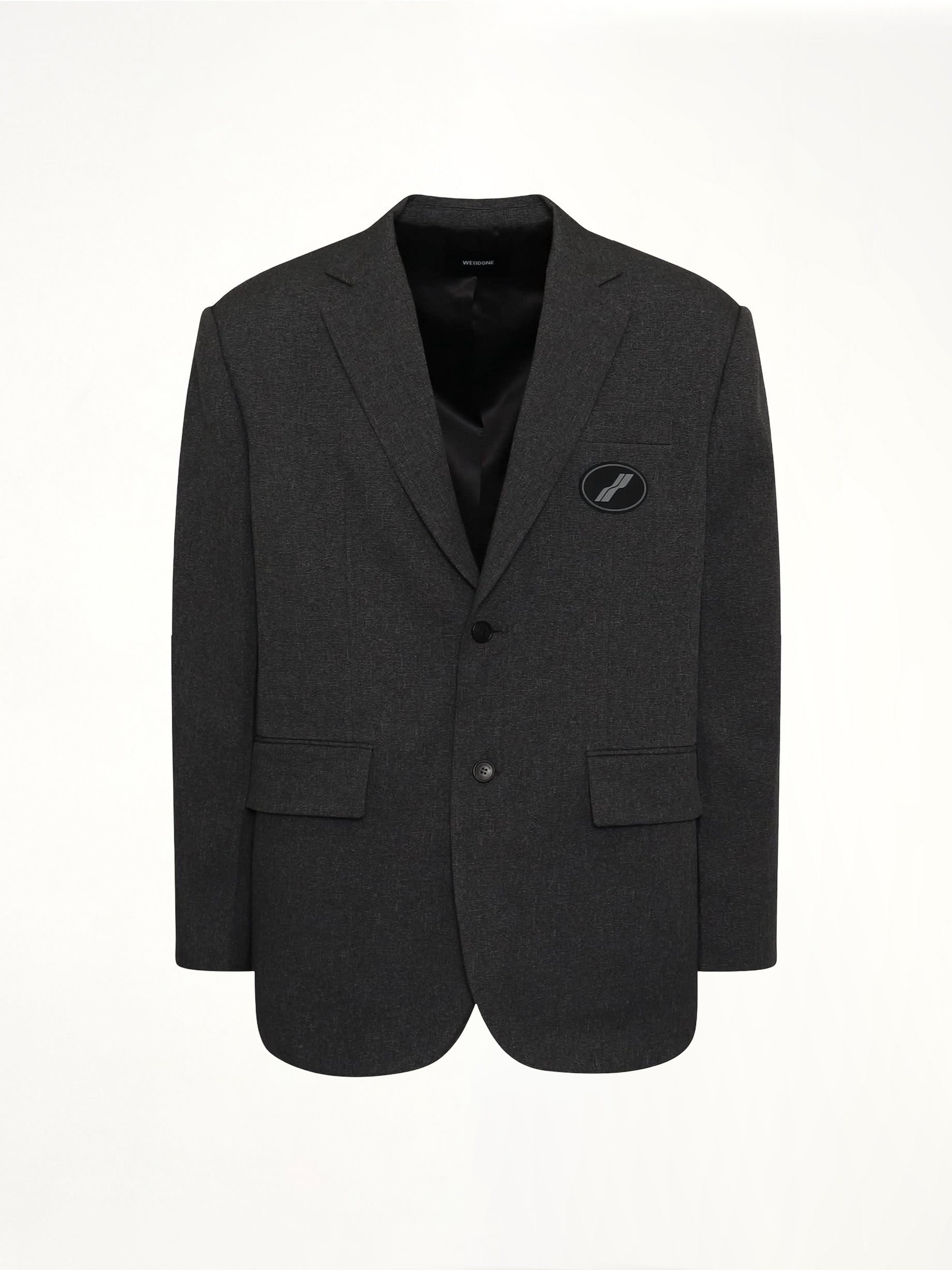 Oversized Suit Logo Blazer in Charcoal
