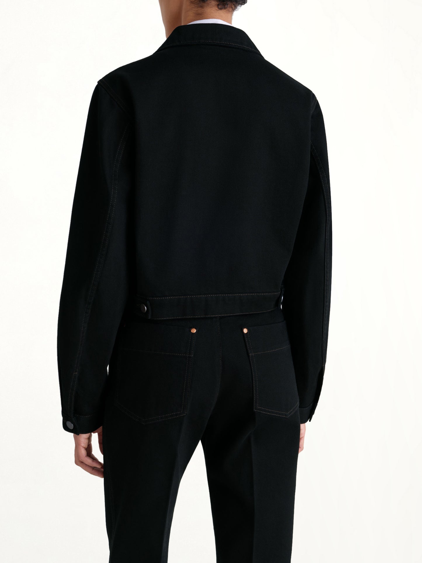 Cropped Blouson in Black