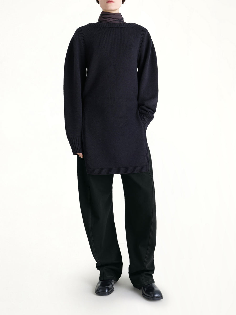 Twisted Belted Pants In Black