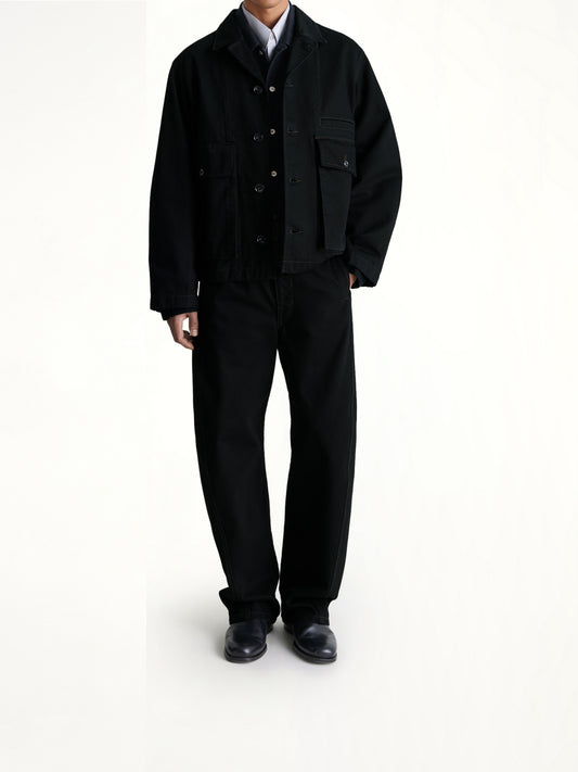 Boxy Outer Jacket in Black